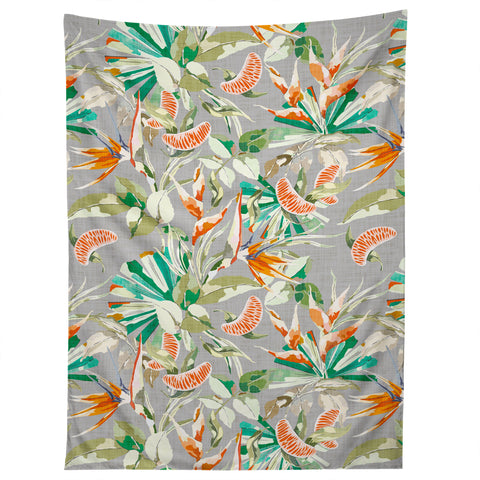 Marta Barragan Camarasa Orange in the palms jungle 201 Tapestry