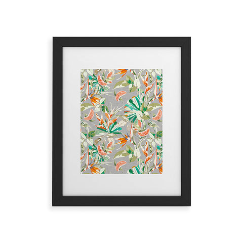 Marta Barragan Camarasa Orange in the palms jungle 201 Framed Art Print