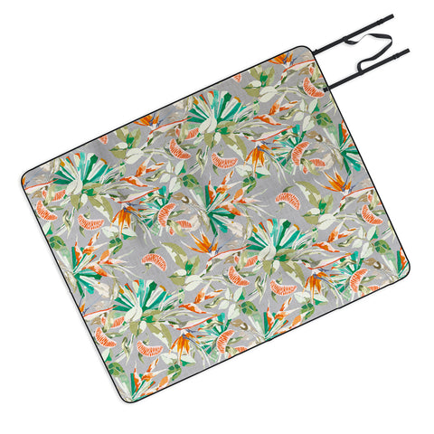 Marta Barragan Camarasa Orange in the palms jungle 201 Picnic Blanket