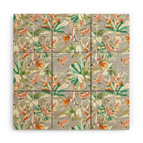 Marta Barragan Camarasa Orange in the palms jungle 201 Wood Wall Mural