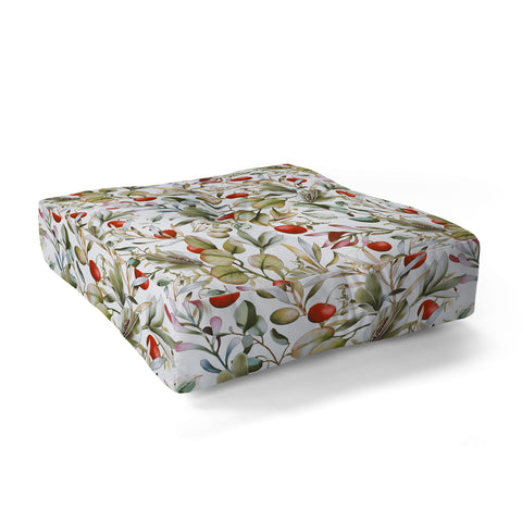 Marta Barragan Camarasa Orchard Elegance Serene Floor Pillow Square