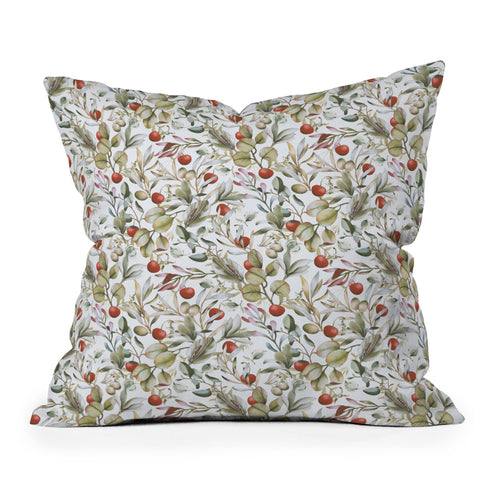 Marta Barragan Camarasa Orchard Elegance Serene Outdoor Throw Pillow