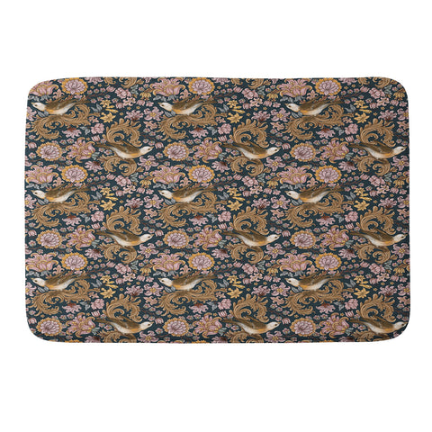 Marta Barragan Camarasa Ornate Bird Garden Memory Foam Bath Mat