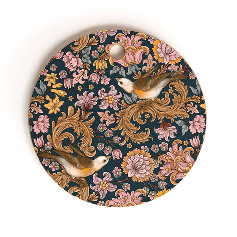 Marta Barragan Camarasa Ornate Bird Garden Cutting Board Round