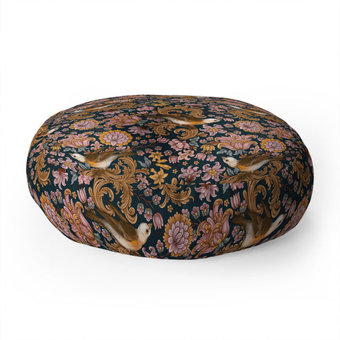 Marta Barragan Camarasa Ornate Bird Garden Floor Pillow Round