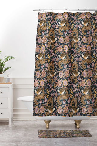 Marta Barragan Camarasa Ornate Bird Garden Shower Curtain And Mat