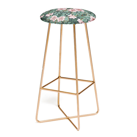 Marta Barragan Camarasa Ornate Vintage Rose Garden Bar Stool