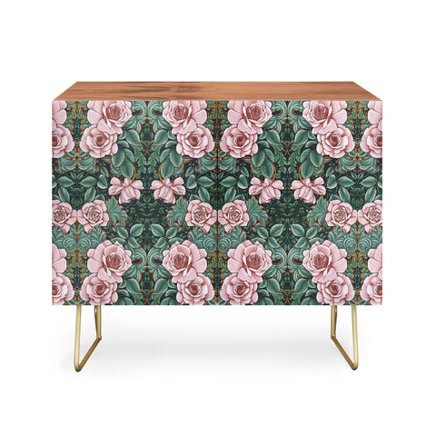 Marta Barragan Camarasa Ornate Vintage Rose Garden Credenza