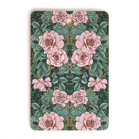 Marta Barragan Camarasa Ornate Vintage Rose Garden Cutting Board Rectangle