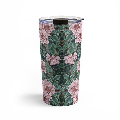 Marta Barragan Camarasa Ornate Vintage Rose Garden Travel Mug