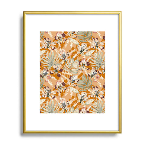 Marta Barragan Camarasa Paint modern tropical garden G Metal Framed Art Print