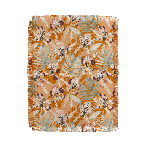 Marta Barragan Camarasa Paint modern tropical garden G Throw Blanket