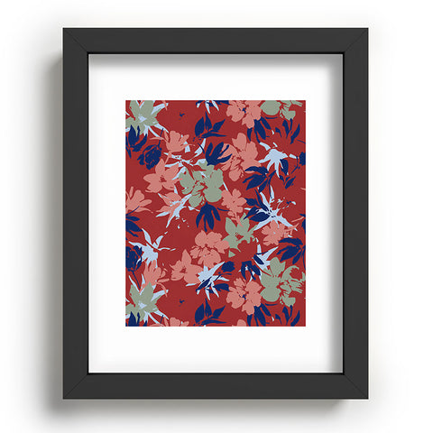 Marta Barragan Camarasa Paintbrush garden blooms B Recessed Framing Rectangle