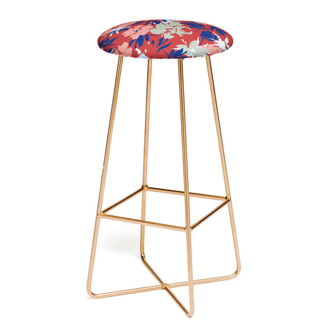 Marta Barragan Camarasa Paintbrush garden blooms B Bar Stool