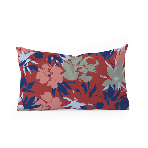 Marta Barragan Camarasa Paintbrush garden blooms B Oblong Throw Pillow