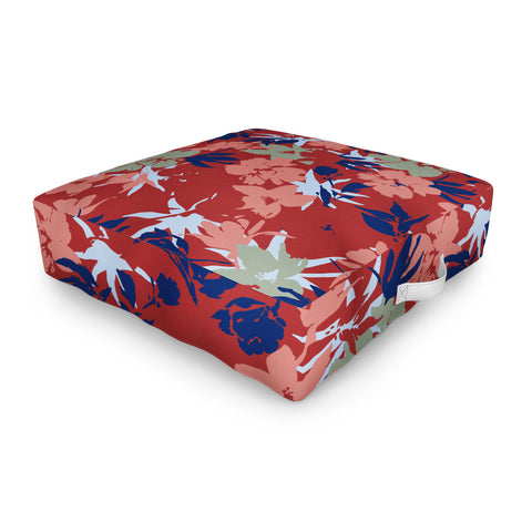 Marta Barragan Camarasa Paintbrush garden blooms B Outdoor Floor Cushion