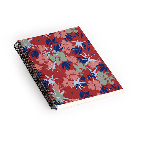 Marta Barragan Camarasa Paintbrush garden blooms B Spiral Notebook