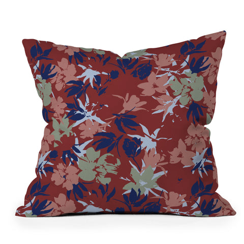 Marta Barragan Camarasa Paintbrush garden blooms B Throw Pillow