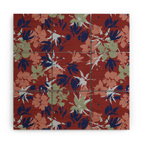 Marta Barragan Camarasa Paintbrush garden blooms B Wood Wall Mural