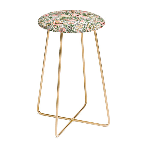 Marta Barragan Camarasa Paisley Garden Delight Counter Stool