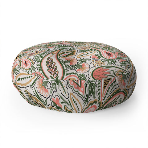 Marta Barragan Camarasa Paisley Garden Delight Floor Pillow Round