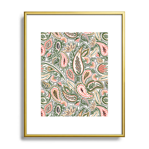 Marta Barragan Camarasa Paisley Garden Delight Metal Framed Art Print