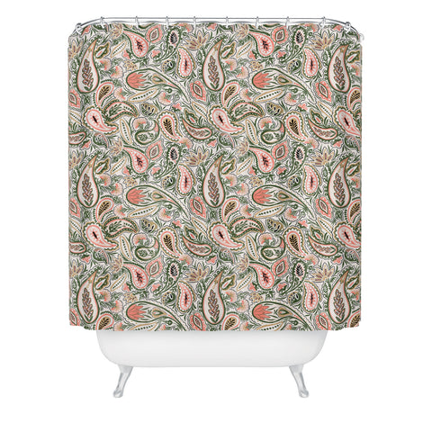 Marta Barragan Camarasa Paisley Garden Delight Shower Curtain