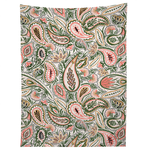 Marta Barragan Camarasa Paisley Garden Delight Tapestry