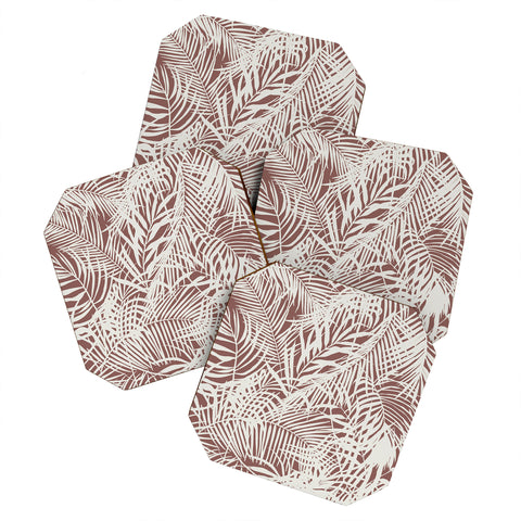 Marta Barragan Camarasa Palm leaf monochrome WPM Coaster Set