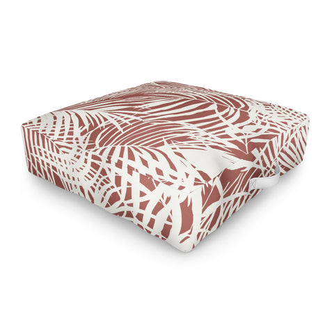 Marta Barragan Camarasa Palm leaf monochrome WPM Outdoor Floor Cushion