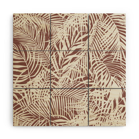 Marta Barragan Camarasa Palm leaf monochrome WPM Wood Wall Mural