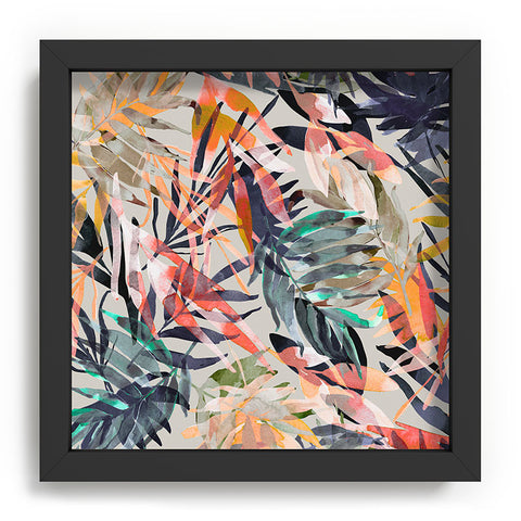 Marta Barragan Camarasa Palms leaf colorful paint 2PB Recessed Framing Square