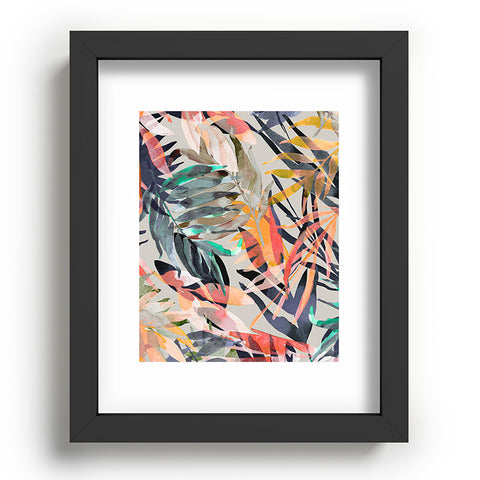 Marta Barragan Camarasa Palms leaf colorful paint 2PB Recessed Framing Rectangle