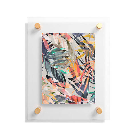 Marta Barragan Camarasa Palms leaf colorful paint 2PB Floating Acrylic Print