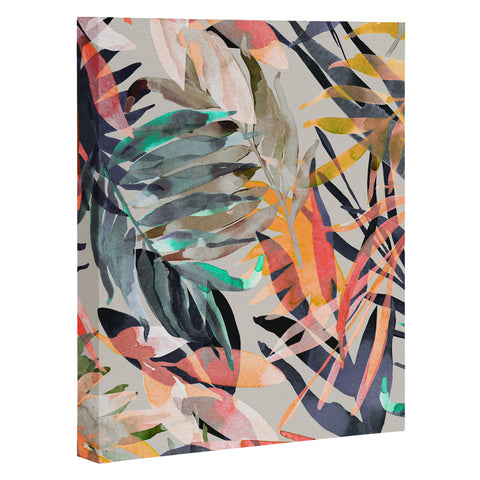 Marta Barragan Camarasa Palms leaf colorful paint 2PB Art Canvas