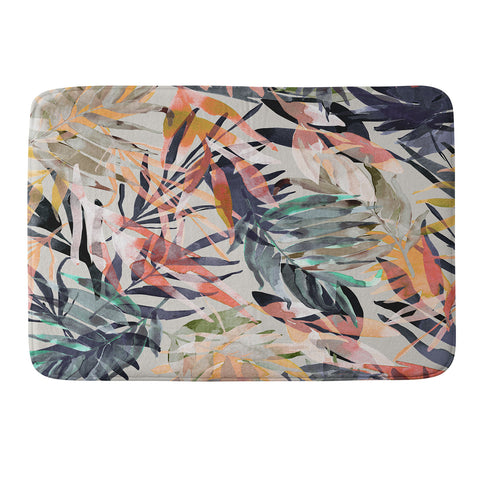 Marta Barragan Camarasa Palms leaf colorful paint 2PB Memory Foam Bath Mat