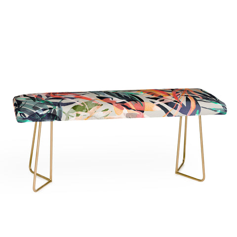 Marta Barragan Camarasa Palms leaf colorful paint 2PB Bench