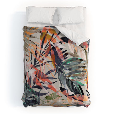 Marta Barragan Camarasa Palms leaf colorful paint 2PB Comforter