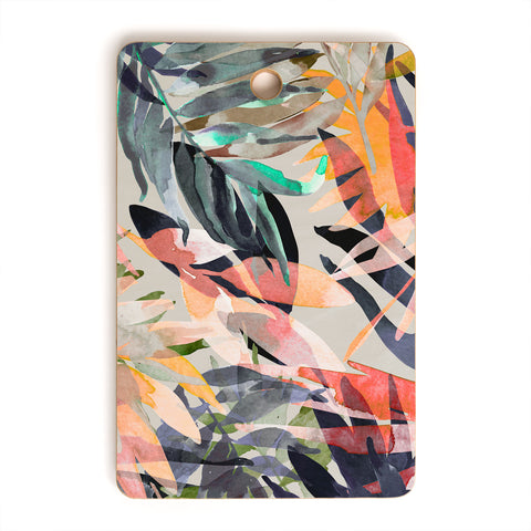 Marta Barragan Camarasa Palms leaf colorful paint 2PB Cutting Board Rectangle