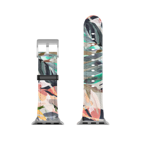 Marta Barragan Camarasa Palms leaf colorful paint 2PB Apple Watch Band