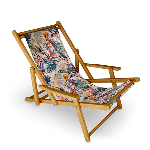 Marta Barragan Camarasa Palms leaf colorful paint 2PB Sling Chair