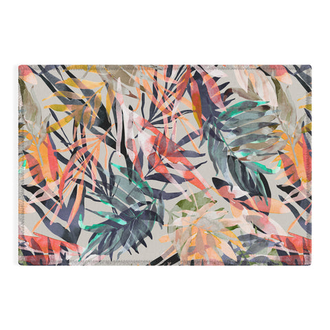 Marta Barragan Camarasa Palms leaf colorful paint 2PB Outdoor Rug