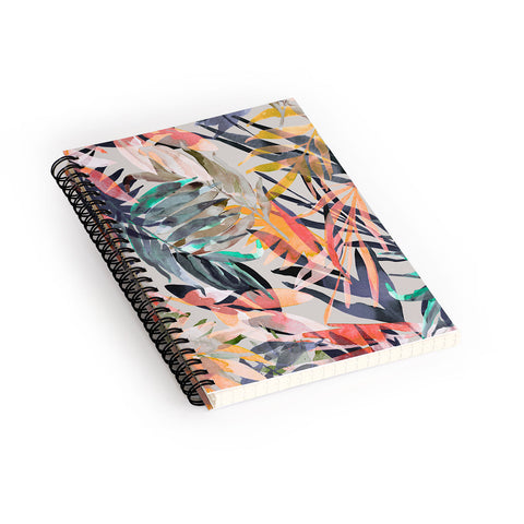 Marta Barragan Camarasa Palms leaf colorful paint 2PB Spiral Notebook