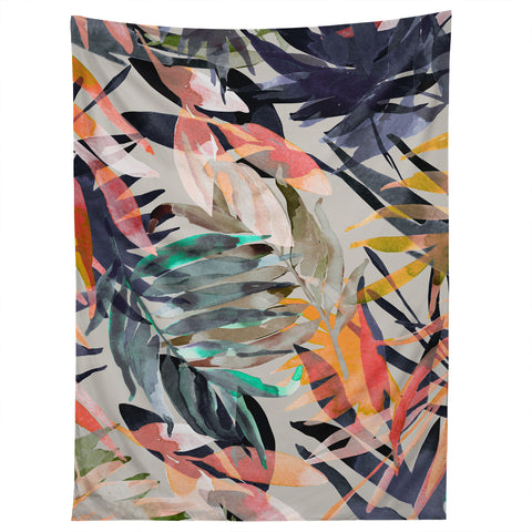 Marta Barragan Camarasa Palms leaf colorful paint 2PB Tapestry