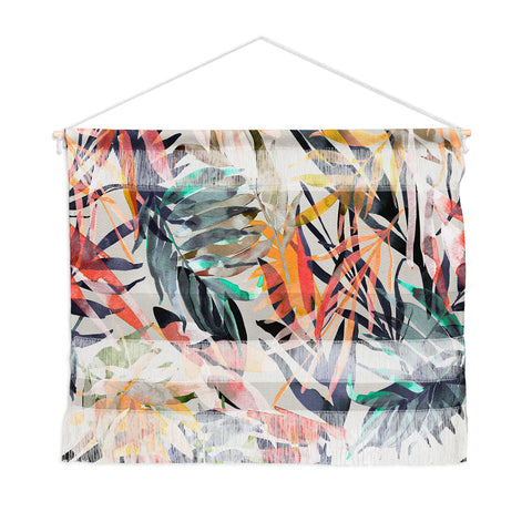 Marta Barragan Camarasa Palms leaf colorful paint 2PB Wall Hanging Landscape