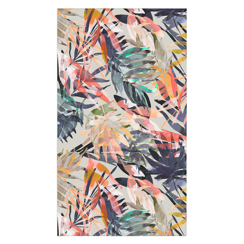 Marta Barragan Camarasa Palms leaf colorful paint 2PB Tablecloth