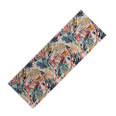 Marta Barragan Camarasa Palms leaf colorful paint 2PB Yoga Mat