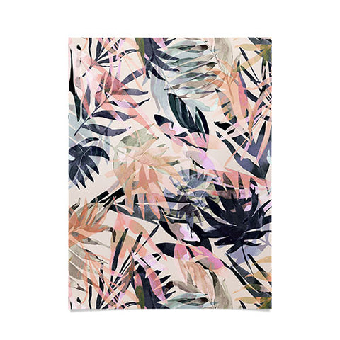 Marta Barragan Camarasa Palms leaf colorful paint PB Poster