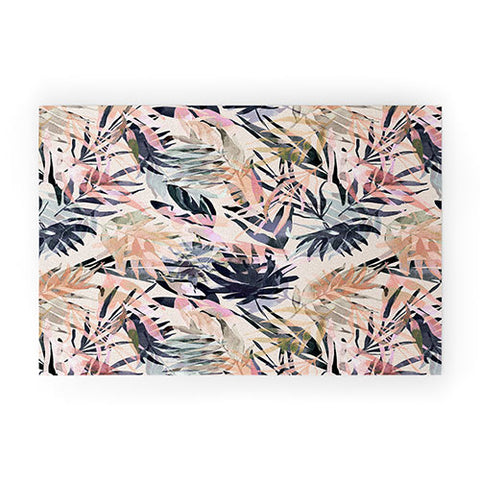 Marta Barragan Camarasa Palms leaf colorful paint PB Welcome Mat