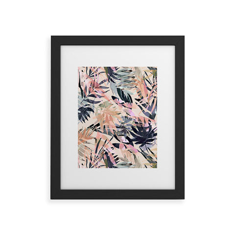 Marta Barragan Camarasa Palms leaf colorful paint PB Framed Art Print
